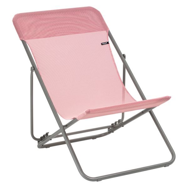 Lafuma Sessel Maxi Transat, Titane/Cerisier